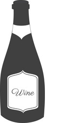 wine glass bottle icon vector image