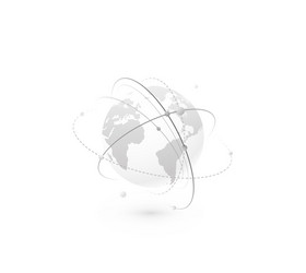 Global network world concept background vector