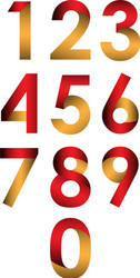 number set template design vector image