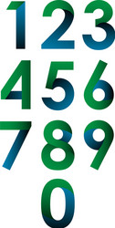 number set template design vector image