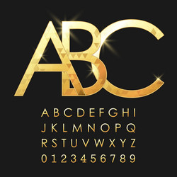 alphabetic fonts and numbers vector image