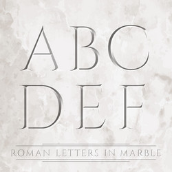 roman letters vector image