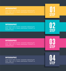 numbers and steps infographic template vector image