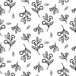 tiny floral seamless simple pattern vector image