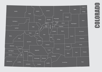 colorado counties map vector image