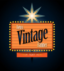 retro banner motel sign vector image