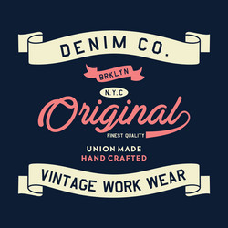 denim brooklyn original vector image