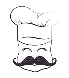 chef funny cartoon face vector image