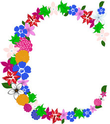 floral letter vector image