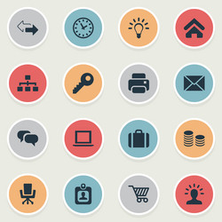 set of simple trade icons vector image