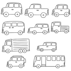 set of cars vector image