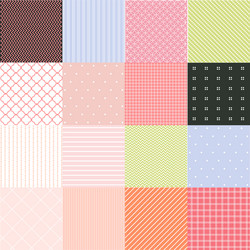 Seamless patterns with fabric texture vector