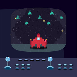 Video game retro vector