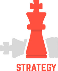 red chess king with fallen figure vector image