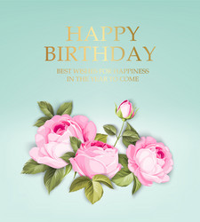 happy birthday card vector image