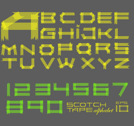 scotch tape alphabet vector image