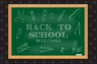 back to school typographical background vector image