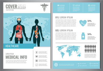 Medical brochure design template healthcare vector