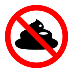 poop stop forbidden prohibition sign vector image