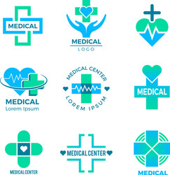 health symbols medical signs for logo clinic vector image