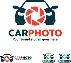 car camera logo for vehicle photo and video vector image