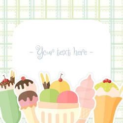 ice cream colorful background vector image