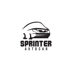 sprinter car logo design template vector image