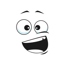 smiling emoji with wide open mouth isolated icon vector image