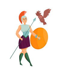 athena greek god composition vector image