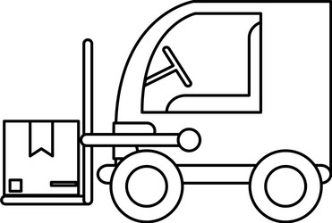 Forklift with boxes icon image vector