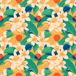 seamless summer hawaiian tropical pattern vector image