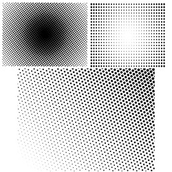 set of halftone dots vector image