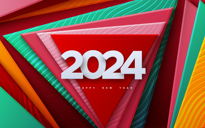 happy new 2024 year holiday vector image