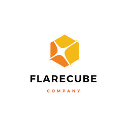 flare cube light logo icon download vector image