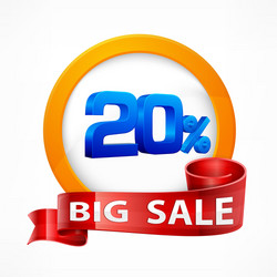 big sale inscription label vector image