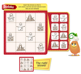 game iq sudoku kitchen aprons vector image