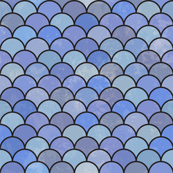 blue asian fish scale retro pattern grunge vector image