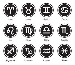 zodiac horoscope signs vector image