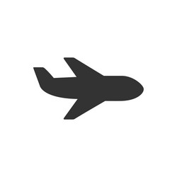 plane glyph icon or aviation concept vector image