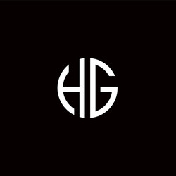 letter h and g logo vector image