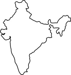 isolated indian map vector image