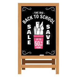 back to school design wooden announcement board vector image