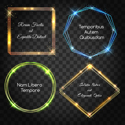 glow light frames vector image