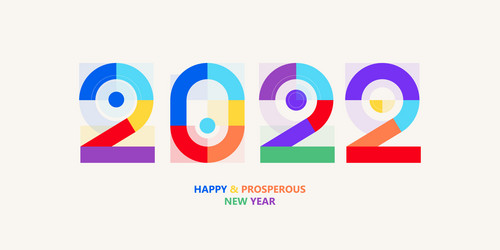 2022 happy new year background design banner vector image