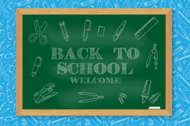 back to school typographical background vector image