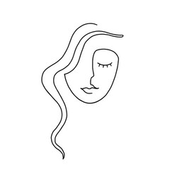 woman continuous line art 1 vector image