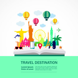 travel around the world vector image