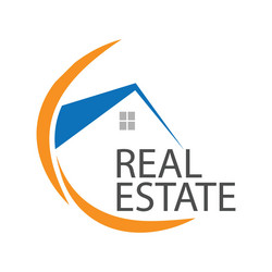 Modern real estate logo design vector