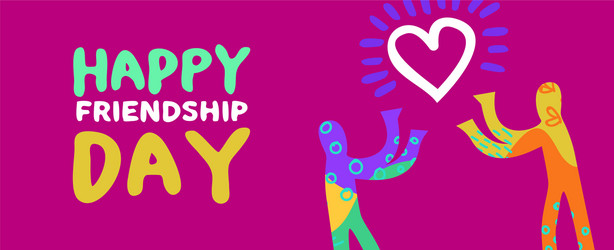 friendship day web banner of friend love concept vector image