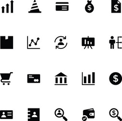 trading icons 3 vector image